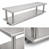 Thumbnail image #3 for Eagle Group Pass-Thru Shelf with Overshelf, 144-Inch W x 24-Inch D, 304 Stainless Steel
