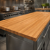 Thumbnail image #3 for Appalachian Red Oak Blended Edge Grain Island Countertop, 144 x 32 x 1-1/2 Inch, Varnique Finish
