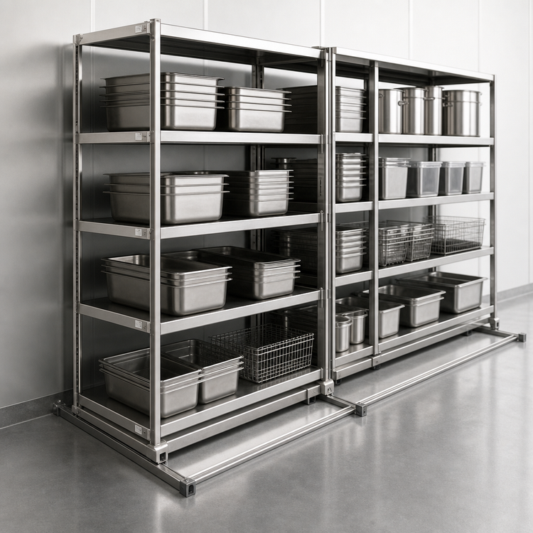 Product image #3 for Eagle Group Floor-Trak Double-Deep 18 Ft Floor Track Kit for High-Density Storage
