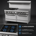 Thumbnail image #3 for Southbend S-Series 60-Inch Gas Restaurant Range with 4 Open Burners, 36-Inch Thermostatic Griddle, and 2 Cabinet Bases