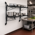 Thumbnail image #3 for Quantum Cantilever Double-Shelf Wall-Mount Shelving Unit, 72 x 18 Inches, Black Epoxy Antimicrobial Finish