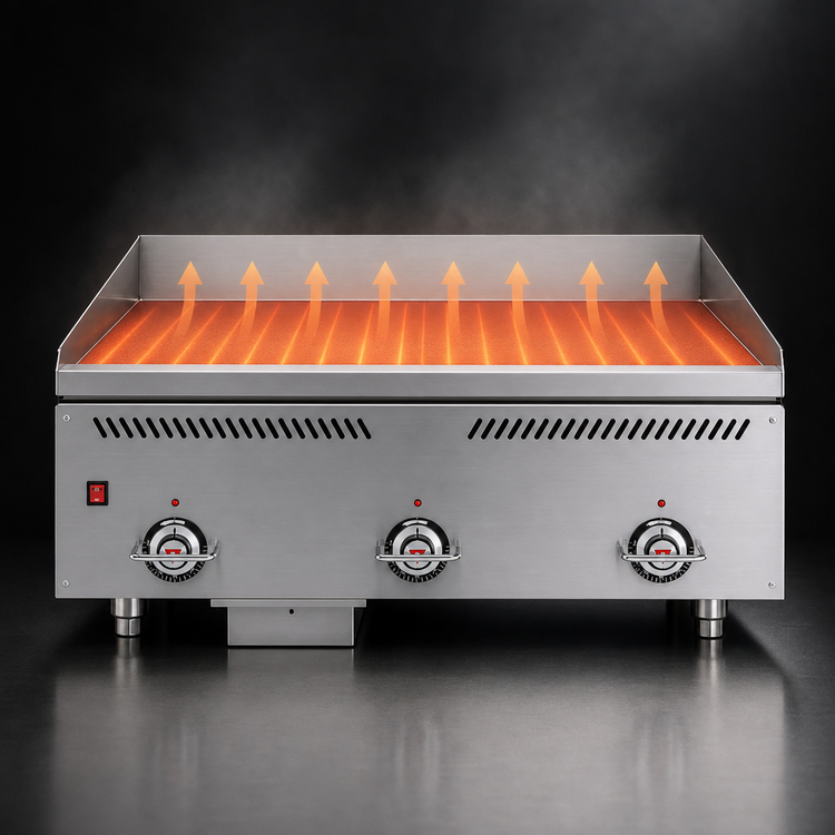 Product image #4 for Vulcan IRX Technology Heavy Duty 36-Inch Countertop Gas Griddle with 1-Inch Chrome Plate and Drawer