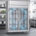 Thumbnail image #4 for Victory UltraSpec Two-Section Reach-In Glass Door Freezer with Wide Half-Height Hinged Doors, 52 Cu. Ft., Self-Contained, Standard Depth