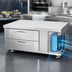 Thumbnail image #3 for Victory Refrigeration 48-Inch One-Section Chef Base Freezer with 2 Drawers, Stainless Steel Exterior, Self-Contained, Side-Mounted Refrigeration