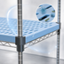 Thumbnail image #3 for QuadPlus 72 x 18 Inch Louvered Blue Polymer Shelf Mat with Wire Quad-Adjust Frame