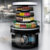Thumbnail image #3 for Turbo Air 48-Inch Open Curved Island Display Self-Serve Refrigerated Merchandiser, 11.2 Cu. Ft., Black, R-290