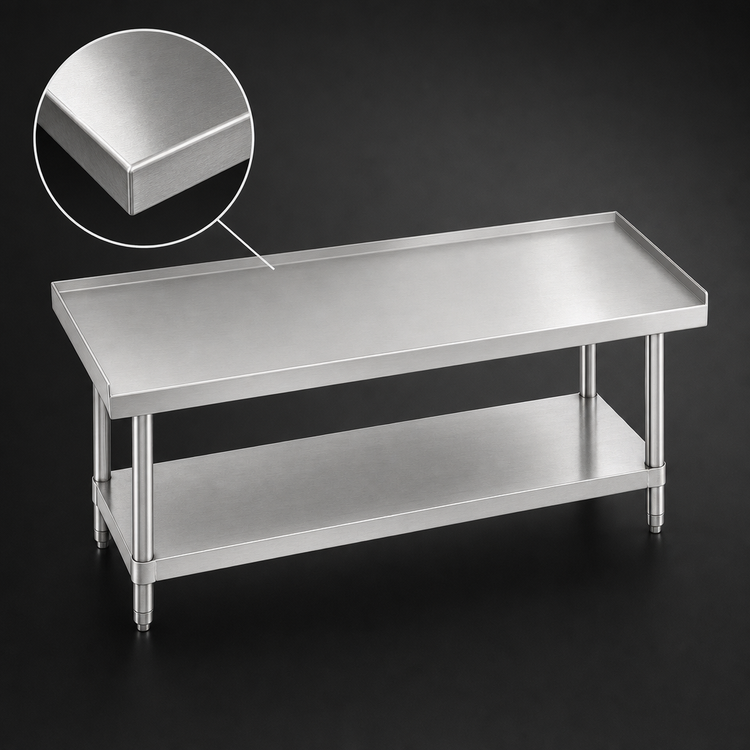 Product image #3 for Advance Tabco Special Value Series 24" x 30" Stainless Steel Equipment Stand with Adjustable Undershelf