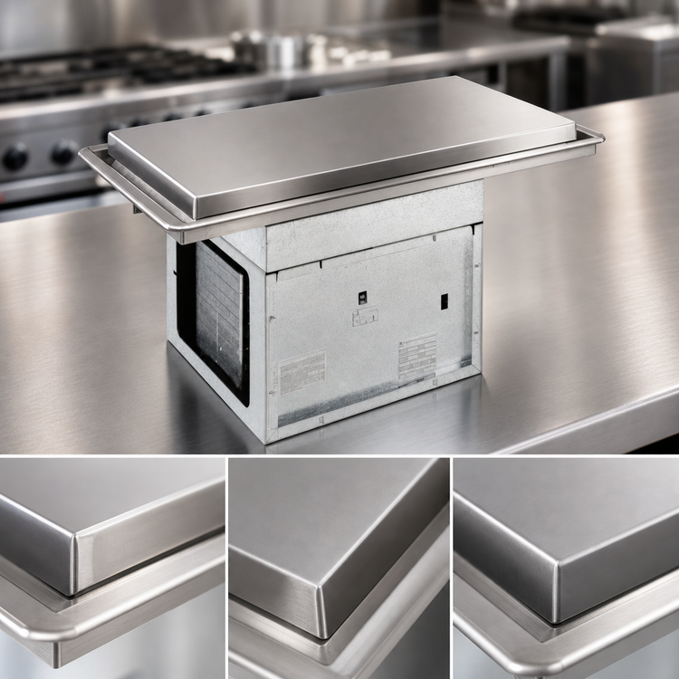 Product image #3 for Atlas Metal WFX-6 Full-Size Drop-In Remote Frost Top