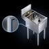 Thumbnail image #3 for Top Shelf TSD Series Insulated Stainless Steel Underbar Bottle Storage Bin with 8 Condiment Cups