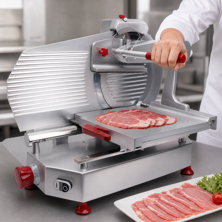 Product image #3 for Trento 13-Inch Manual Belt-Driven Electric Meat Slicer, 1/2 HP, 110V