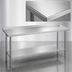Thumbnail image #3 for Duke Deluxe 316 Series Stainless Steel Work Table with 1-1/8-Inch Riser, 24-Inch Deep x 144-Inch Long