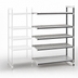 Thumbnail image #3 for Cambro Camshelving Elements XTRA 21-Inch Deep x 24-Inch Wide x 84-Inch High 5-Shelf Stationary Add-On Polymer Shelving Unit, Vented & Solid, Speckled Gray