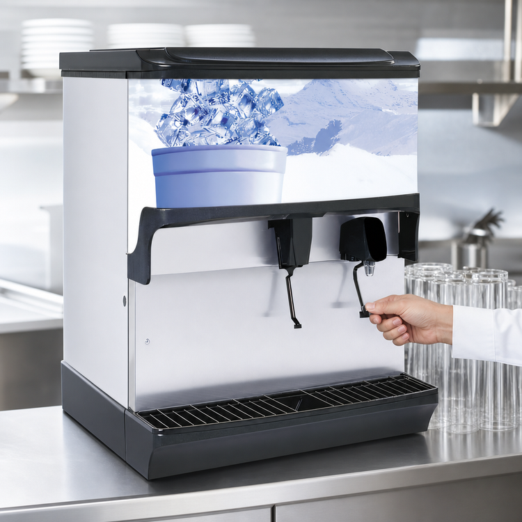 Product image #3 for Scotsman Countertop Ice & Water Dispenser with Water Fill Lever and 200 lb Storage Capacity