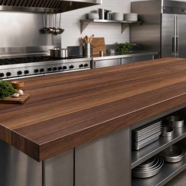 Product image #3 for Boos Block 144-Inch x 48-Inch American Black Walnut Kitchen Countertop with Varnique Finish
