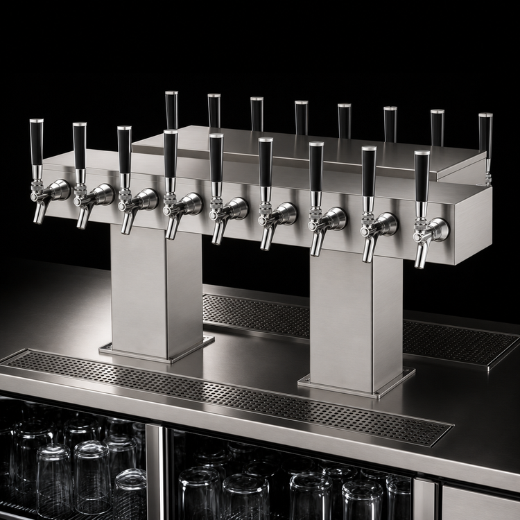 Product image #3 for Perlick Back-to-Back Bridge Tee Countertop Draft Beer Tower