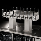 Thumbnail image #3 for Perlick Corporation 4006-8BX8B4 Back-to-Back Bridge Tee Countertop Draft Beer Tower, 16-Faucet, Glycol-Cooled, Stainless Steel