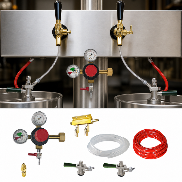 Product image #3 for Nitro Beer Dispensing Kit for 2-Faucet Commercial Beer Dispensers