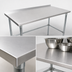 Thumbnail image #3 for John Boos Stallion 84-Inch W x 24-Inch D Stainless Steel Top Work Table with 1-1/2-Inch Rear Backsplash and Galvanized Base