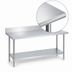 Thumbnail image #3 for Duke Deluxe 316 Series Stainless Steel Work Table with 5-Inch Riser, 120 x 36 Inches, Galvanized Undershelf