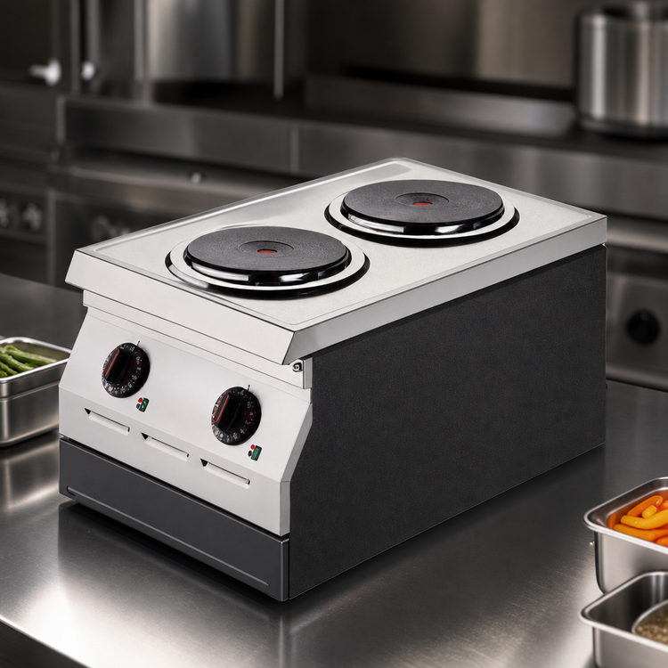 Product image #3 for Garland Designer Series 15-Inch Countertop Electric Hot Plate with 2 Sealed Solid Elements, 4 kW