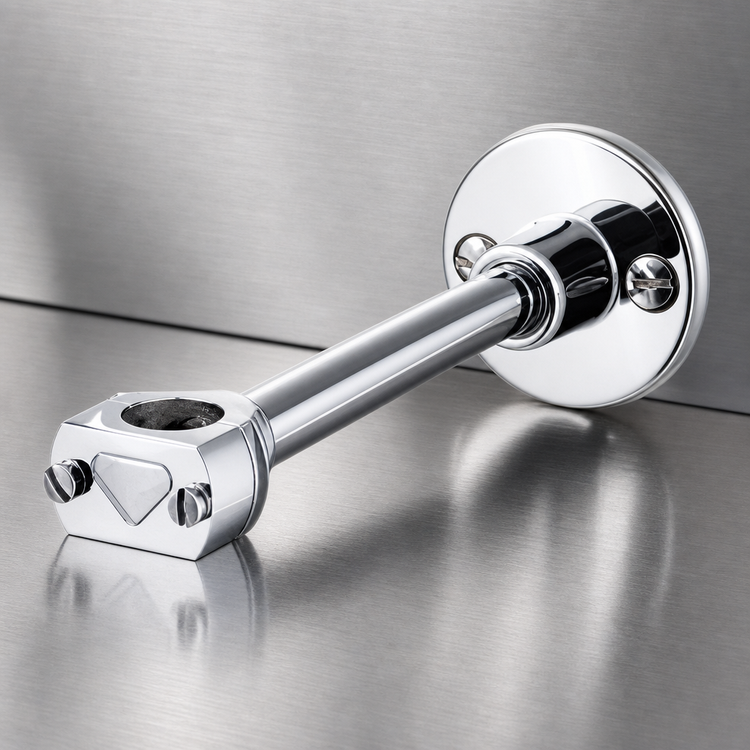Product image #3 for T&S Brass 6 Inch Chrome Plated Brass Wall Bracket for Pre-Rinse Systems