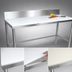 Thumbnail image #3 for John Boos 72-Inch x 24-Inch Reversible Poly Top Trimming Table with 6-Inch Removable Backsplash