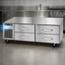 Thumbnail image #3 for Randell 82-Inch Refrigerated Chef Base Equipment Stand with 4 Drawers, Left-Mounted Self-Contained Refrigeration
