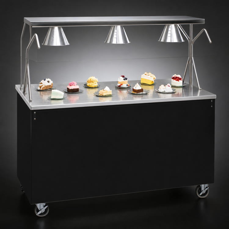 Product image #3 for Vollrath 2-Series Affordable Portable 60-Inch Utility Station with Solid Base and Buffet Breath Guard