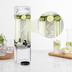 Thumbnail image #3 for Cal-Mil Square Clear Glass Infusion Beverage Dispenser with Drip Tray, 1.5 Gallon