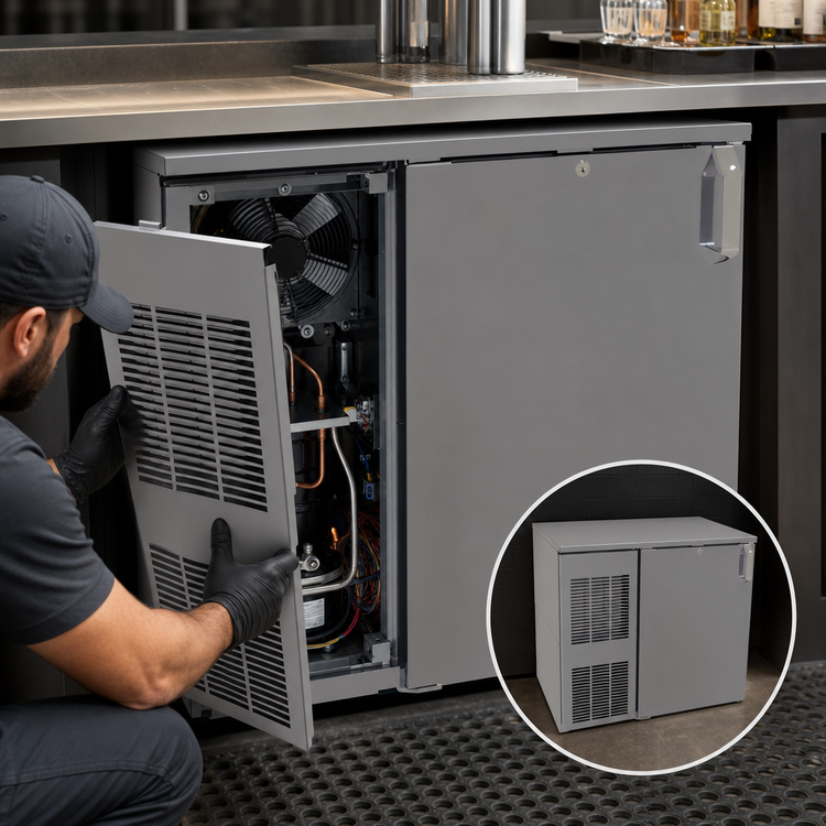 Product image #3 for Glastender C1FL32 32-Inch One-Zone Front-Serviced Low Profile Back Bar Cooler