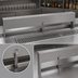 Thumbnail image #3 for Glastender 44-Inch Single Speed Rail Locking Cover, Stainless Steel