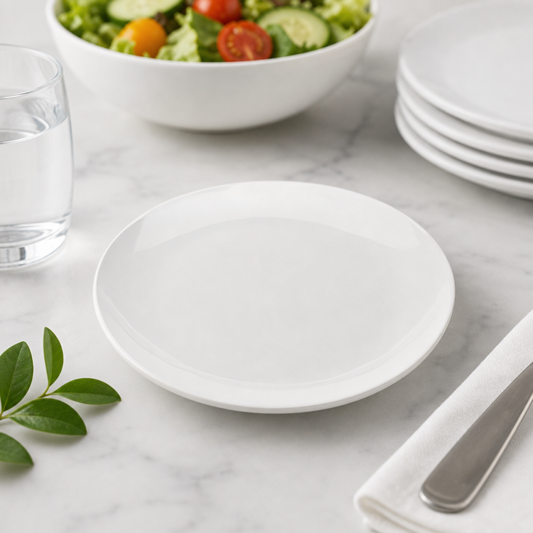 Product image #4 for American Metalcraft 10-Inch Round White Melamine Serving Plate