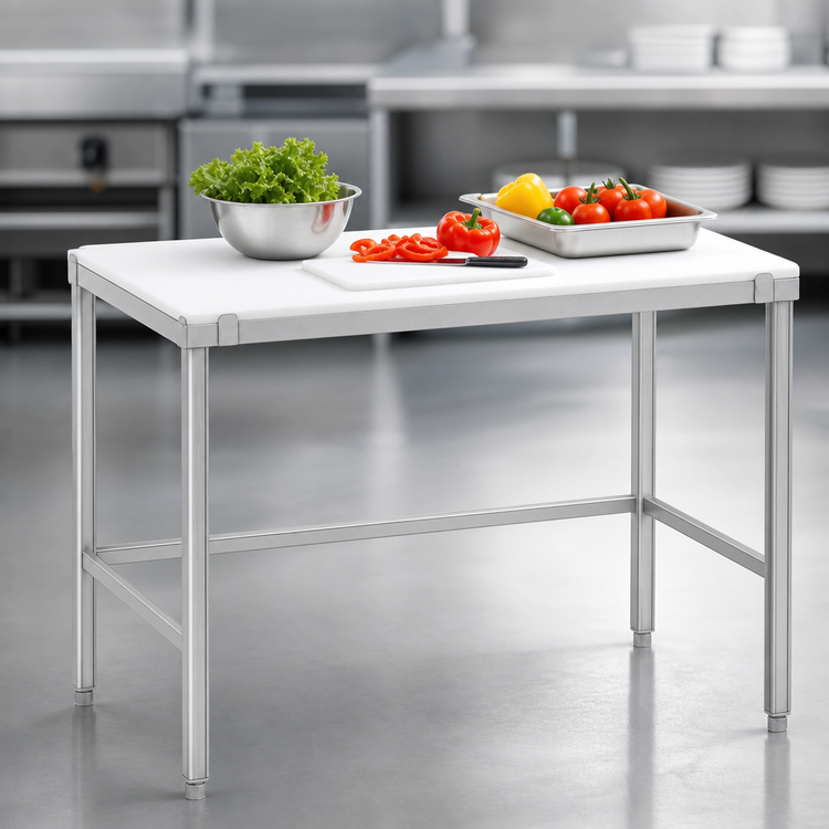 Product image #3 for Channel Manufacturing CT372 Poly Top Work Table, 72 x 30 x 34 Inches, Open Base