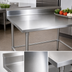Thumbnail image #3 for John Boos Stallion Corner Stainless Steel Work Table with 5-Inch Backsplash, 30 x 24 Inches