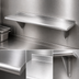 Thumbnail image #3 for Advance Tabco 30 Inch x 12 Inch Wall-Mounted 304 Stainless Steel Shelf, 16 Gauge, Satin Finish
