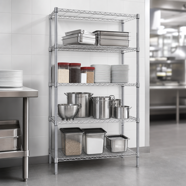 Product image #4 for Metro Super Erecta 4-Shelf Wire Shelving Starter Unit with Metroseal 3 Epoxy Coating, 36 x 18 x 63 Inches