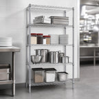 Thumbnail image #4 for Metro Super Erecta N336K3 4-Shelf Wire Shelving Starter Unit, Green Epoxy-Coated, 36 x 18 x 63 Inches