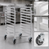 Thumbnail image #3 for Sapphire Welded Aluminum Sheet Pan Rack, 10-Pan Capacity, 5-Inch Swivel Casters with Brakes