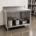 Thumbnail image #3 for Spec-Master Marine Series Stainless Steel Work Table with Cabinet Base, Open Front, 36W x 30D, 4-1/2-Inch Backsplash