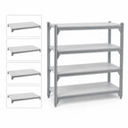 Thumbnail image #4 for Cambro Camshelving® Premium CPSK2148S4480 4-Shelf Solid Shelf Kit, 21 x 48 Inches, Speckled Gray