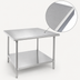 Thumbnail image #3 for Advance Tabco 30 x 30 Inch Square Stainless Steel Flat Top Work Table with Adjustable Undershelf