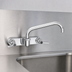 Thumbnail image #3 for Fisher Commercial Backsplash Mount Faucet with 8-Inch Centers and 10-Inch Swing Spout