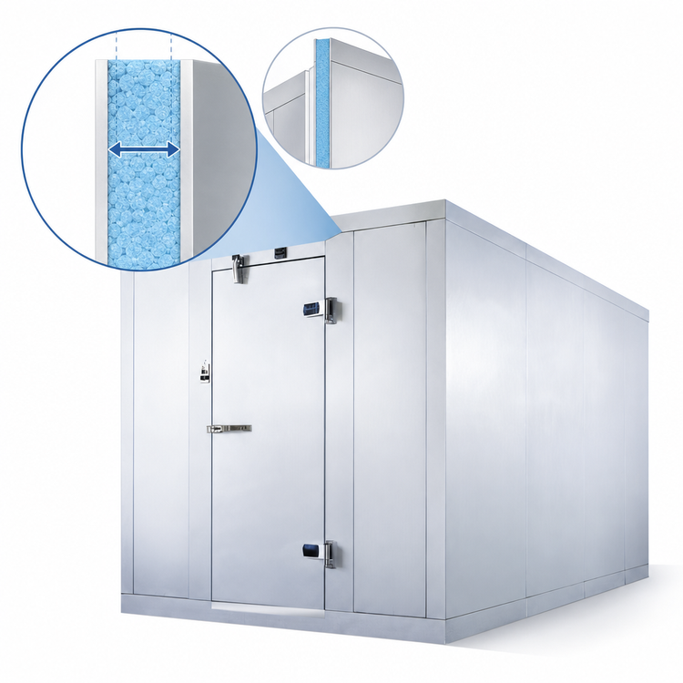 Product image #3 for AmeriKooler Indoor Walk-In Freezer with Floor, Remote R-448A Refrigeration