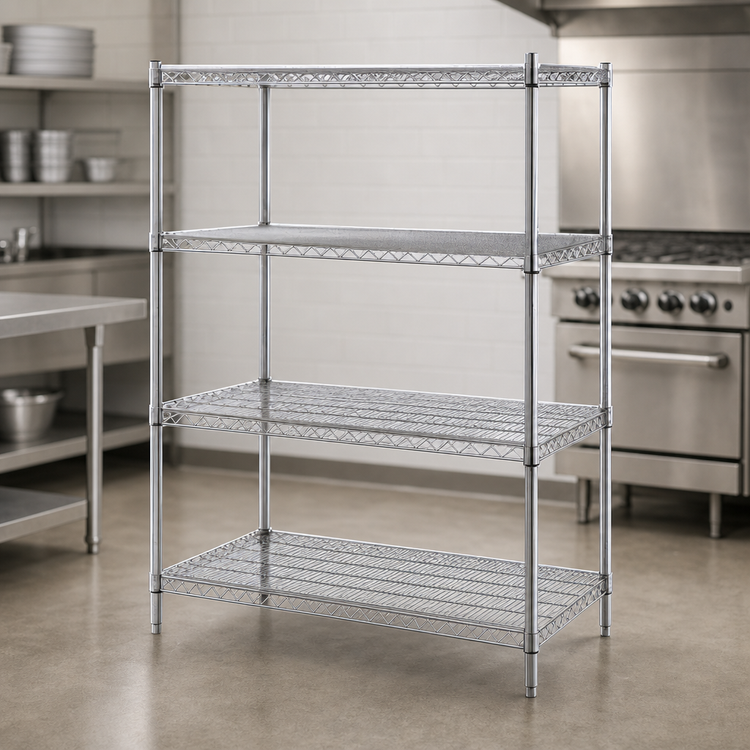 Product image #3 for Metro Super Erecta 4-Shelf Starter Stationary Wire Shelving Unit, 42W x 18D x 63H