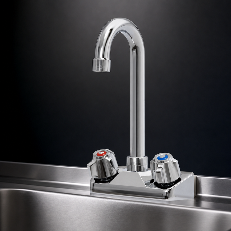 Product image #3 for Eagle Group Standard Splash-Mounted Gooseneck Faucet, 4-Inch Centers