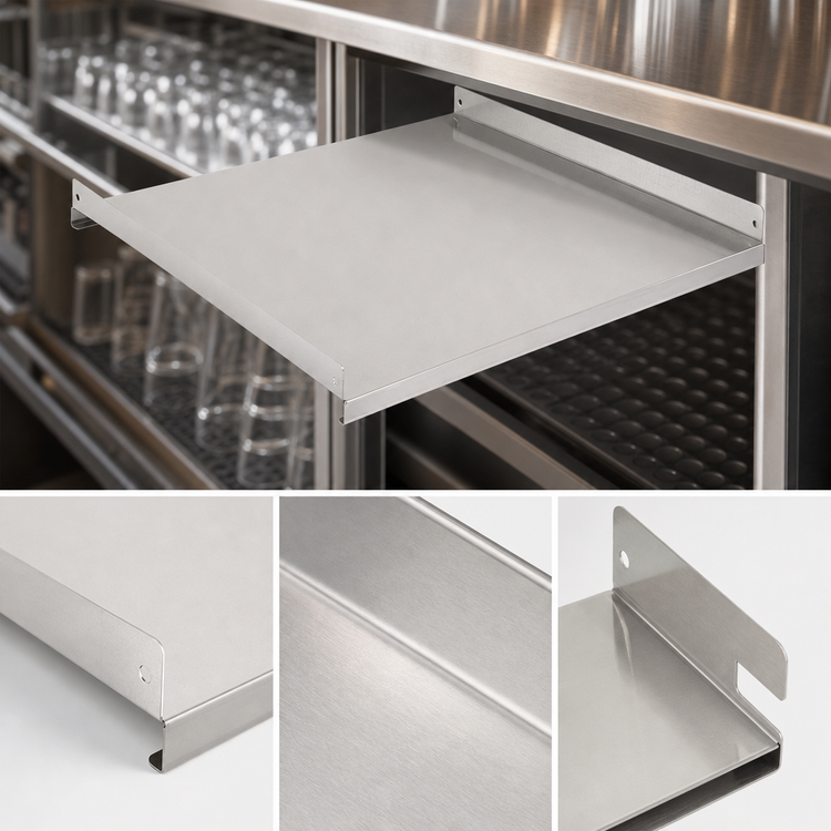 Product image #3 for John Boos Underbar Glass Rack Shelf, 21 x 19-3/4 x 1 Inch, Stainless Steel