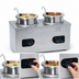 Thumbnail image #3 for Nemco 6120A-ICL Twin-Well Wet Countertop Food Warmer with 4 Quart Wells, Inset, Cover, and Ladle