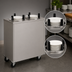 Thumbnail image #3 for Delfield Shelleymatic Even Temp Heated Mobile Enclosed Two-Stack Dish Dispenser for 7.25-8.12 Inch Round Plates
