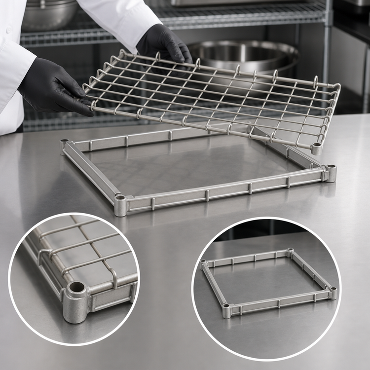 Product image #3 for EagleGard 30" x 21" Dunnage Shelf with Removable Wire Mat and Hybrid Epoxy Finish