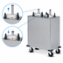 Thumbnail image #3 for Dinex Heated Enclosed 2-Silo Mobile Plate Dispenser for Up to 12-Inch Round Plates